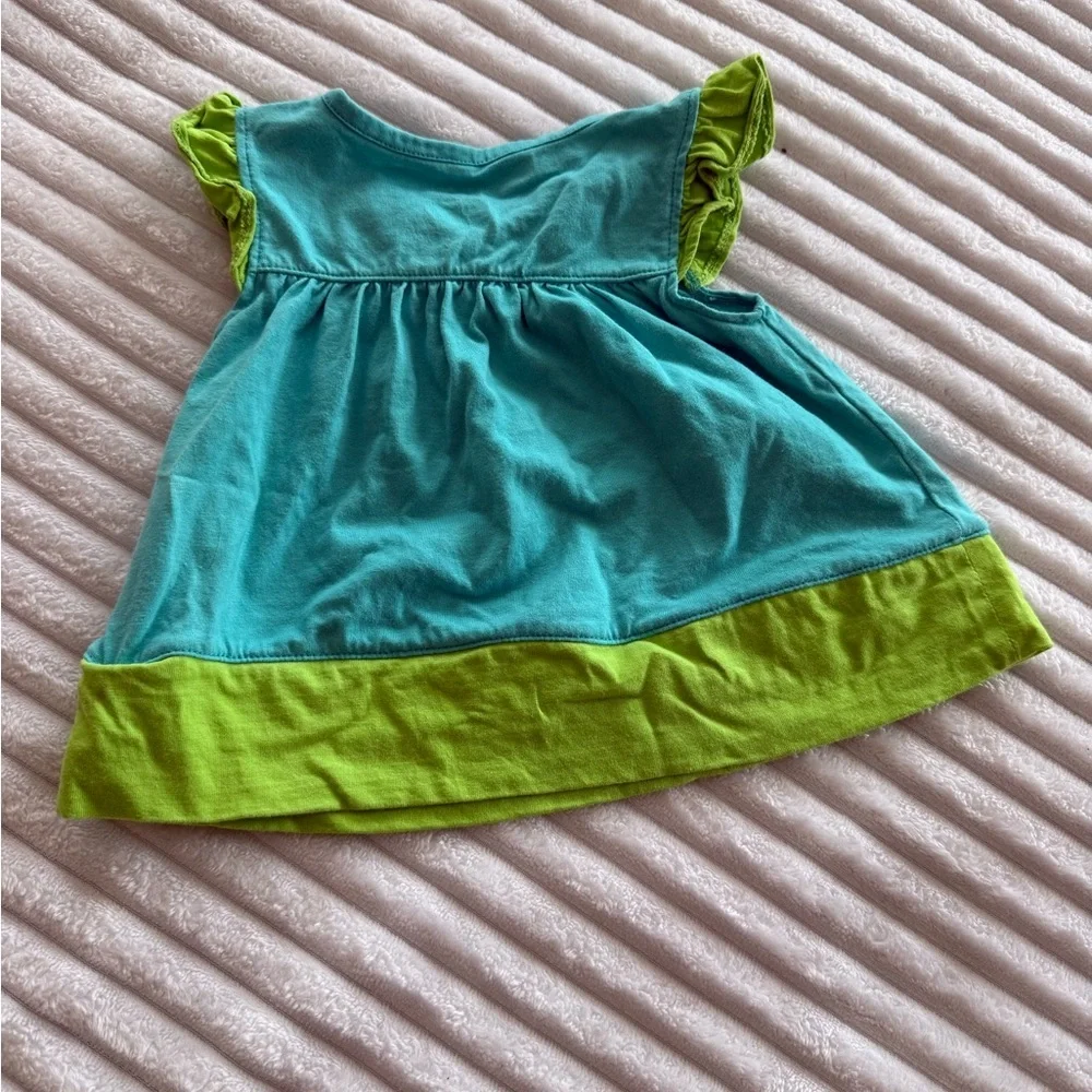 Carter's Teal and Lime Baby Dress
